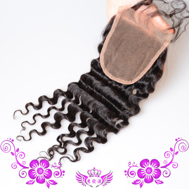 Live-action Wigs Hand-woven Human Hair Block Deep Wave Closure Full Lace Wig Live-action Wigs Hand-woven Human Hair Block Deep Wave Closure Full Lace Wig